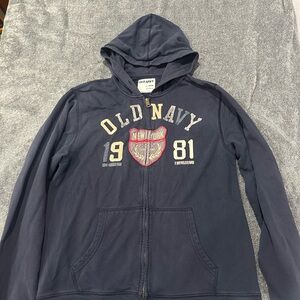 Old Navy Dark Blue Zip-Up Hoodie